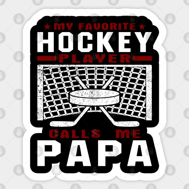 My Favorite Hockey Player Papa Grandchild Text Sticker by JaussZ